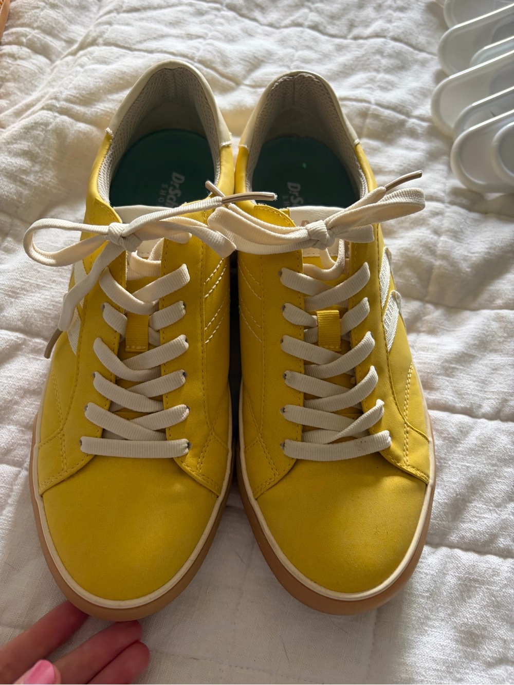 Dr. Scholl's Yellow and White Women's Sneakers - Size. 7.5